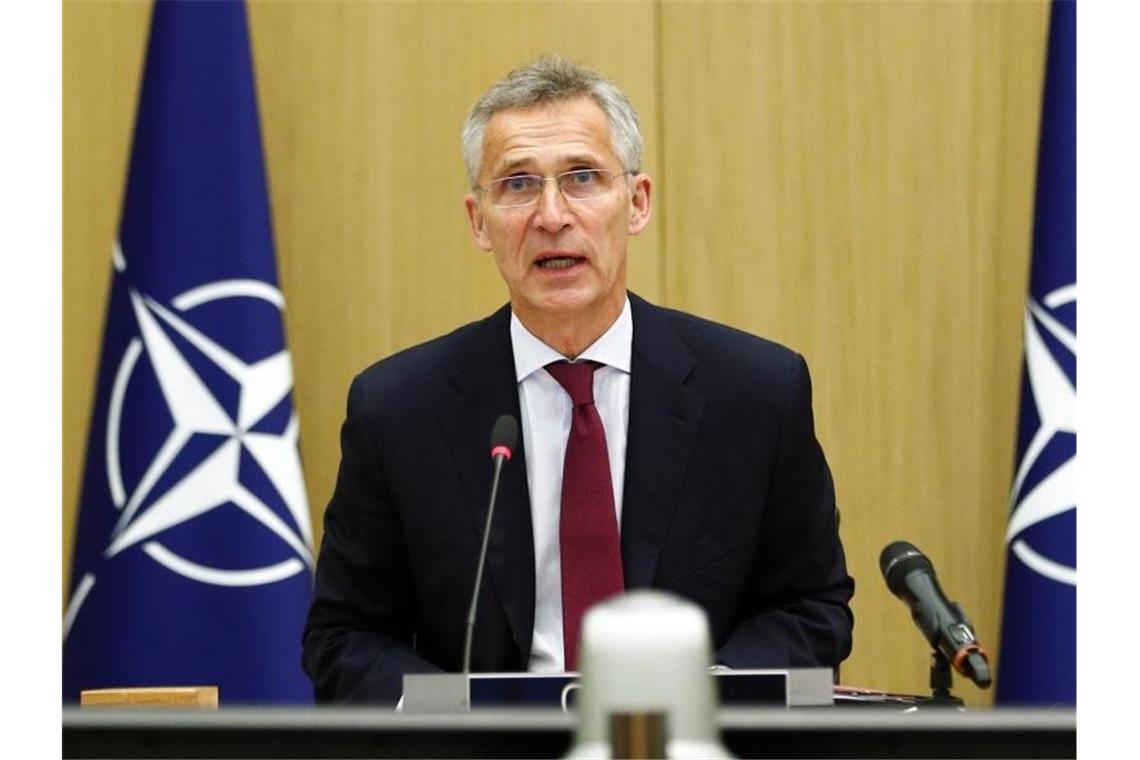 Nato-Generalsekretär Jens Stoltenberg bei einer Videokonferenz am 17. Juni. Foto: Francois Lenoir/Reuters Pool/AP/dpa
