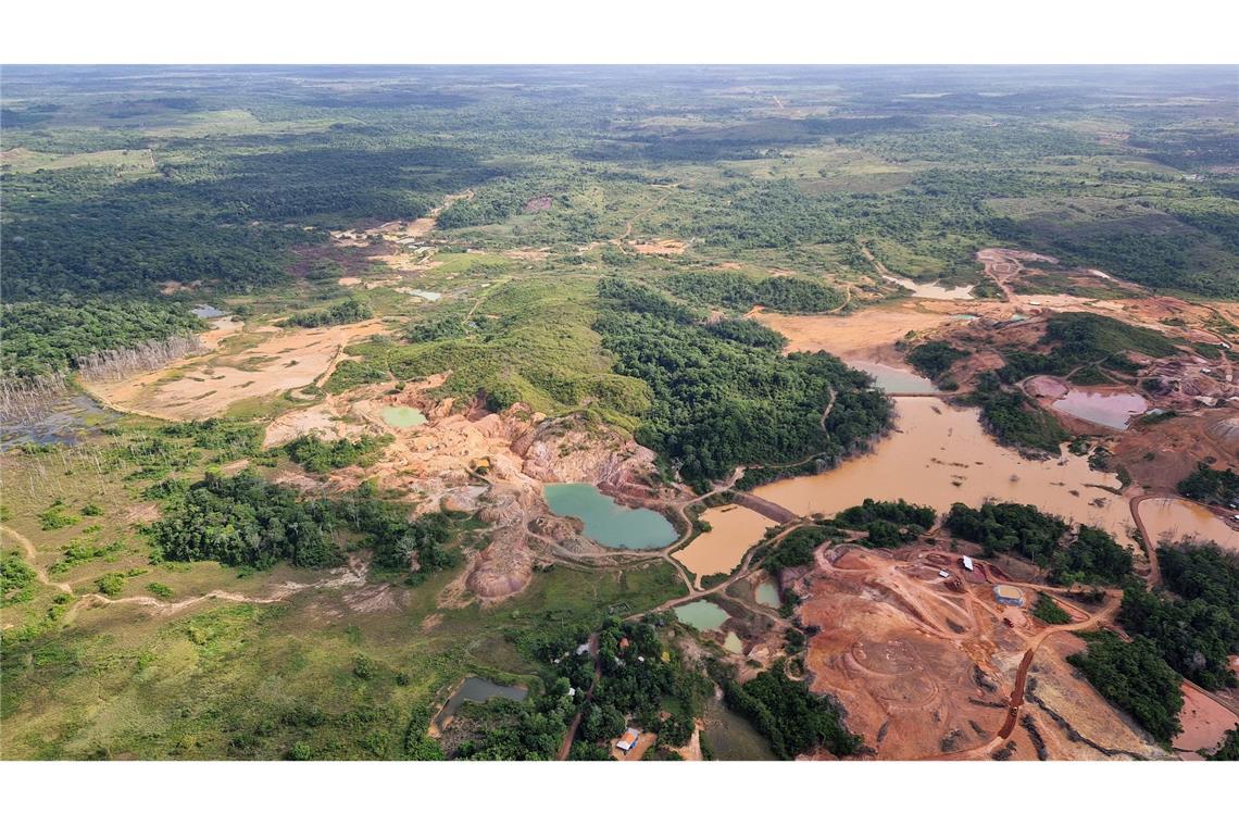 Neben legalen Goldminen machen sich Greenpeace zufolge oft illegale Goldgräber ans Werk.