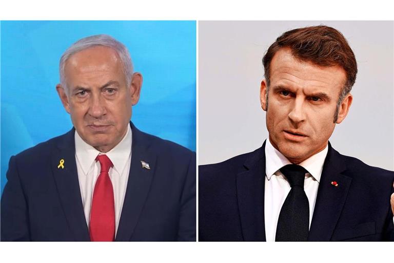 Netanjahu (links) kritisierte Macron für dessen Aussage scharf.