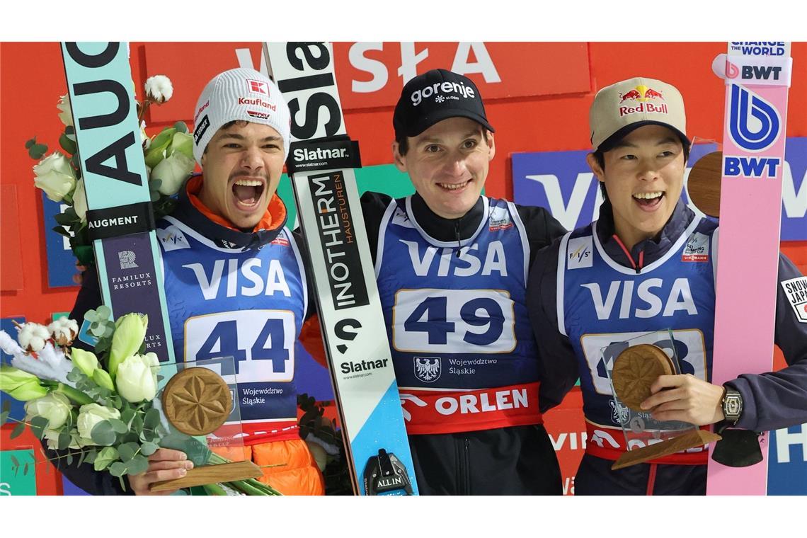Neuer Hoffnungsträger der deutschen Skispringer: Philipp Raimund (l).