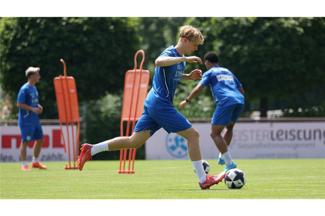 Neuzugang Christoph Meister am Ball.