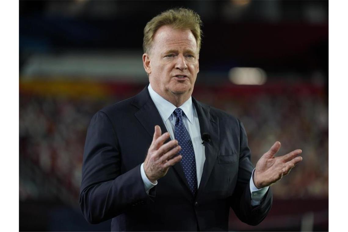 Bericht: NFL-Spiele zukünftig in Frankfurt und München NFL-Boss Roger Goodell. Foto: Charlie Riedel/AP/dpa