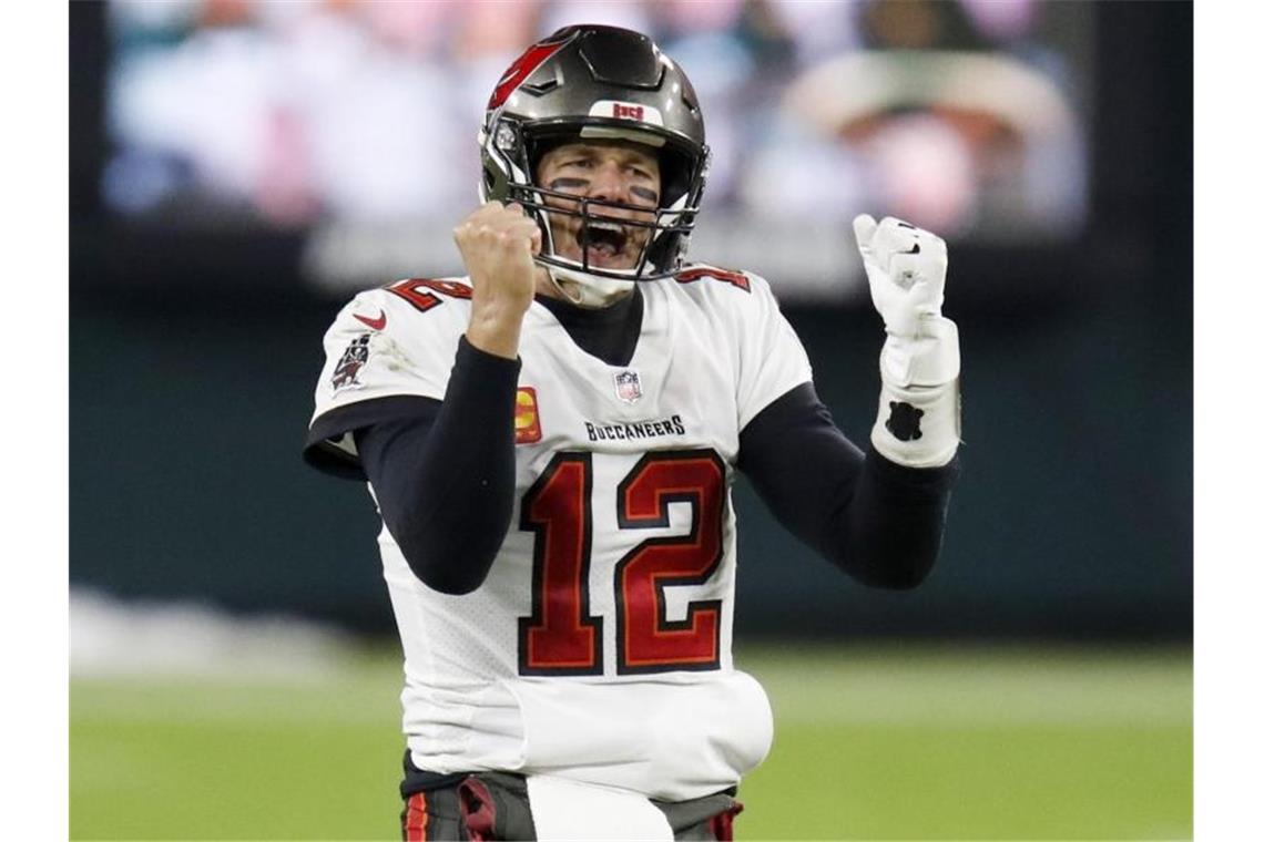 Super Bowl: NFL-Star Brady will Geschichte schreiben NFL-Legende Tom Brady führte die Tampa Bay Buccaneers in den Super Bowl. Foto: Matt Ludtke/FR155580 AP/dpa