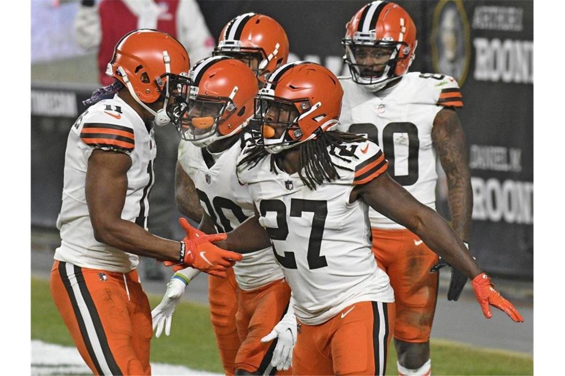 NFL-Überraschung: Die Cleveland Browns warfen die Pittsburgh Steelers aus den Playoffs. Foto: Don Wright/AP/dpa