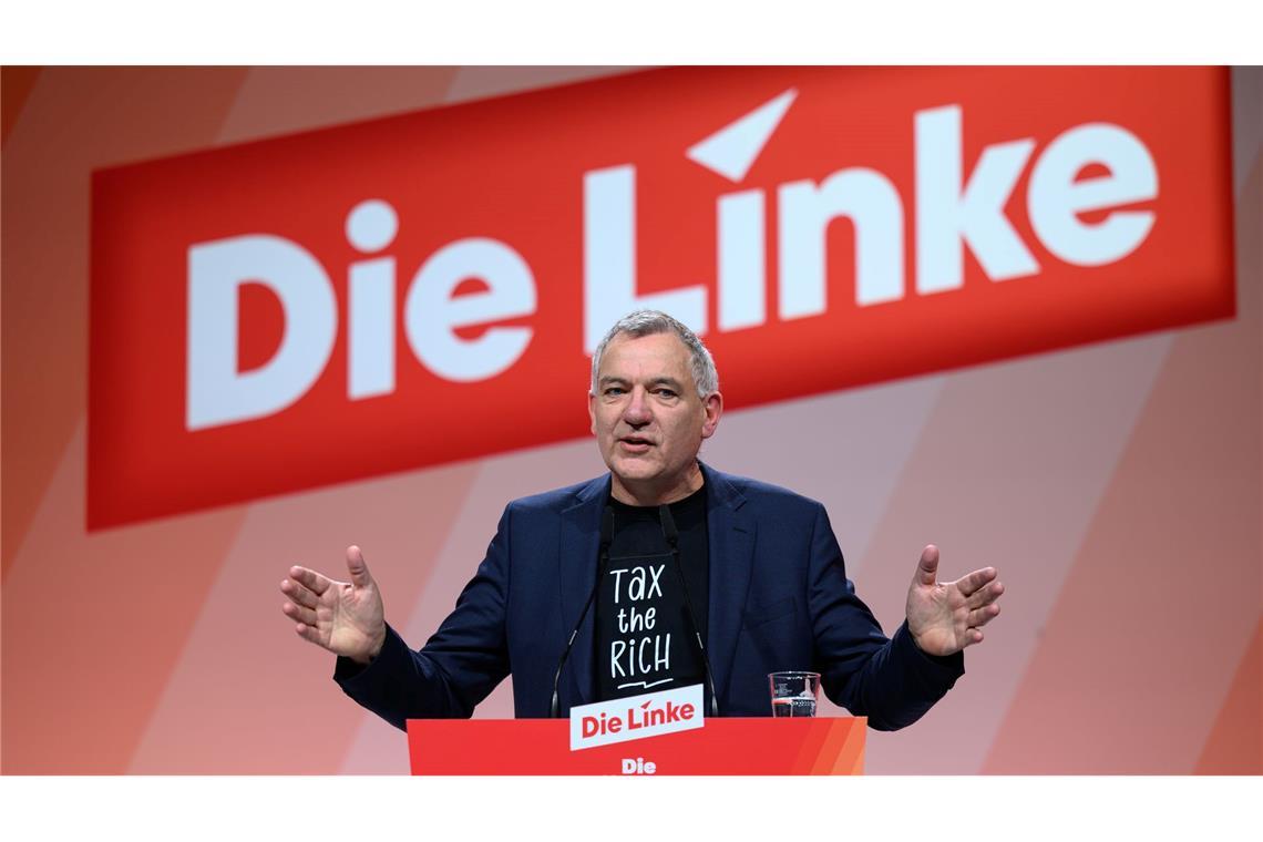 Parteitag: Nahost-Streit holt die Linke ein Nicht bei allen Beschlüssen folgten die Delegierten Parteichef Jan van Aken.