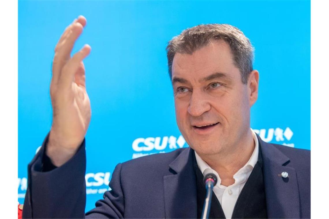 Nicht ohne Mitsprache der Schwesterpartei: CSU-Chef Markus Söder will beim Kanzlerkandidaten der Union mitreden. Foto: Peter Kneffel/dpa