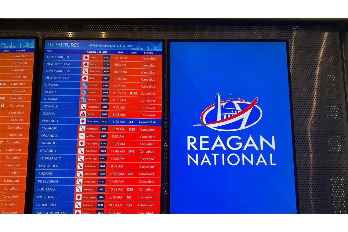 Nichts geht mehr: Abflüge sind gestrichen.