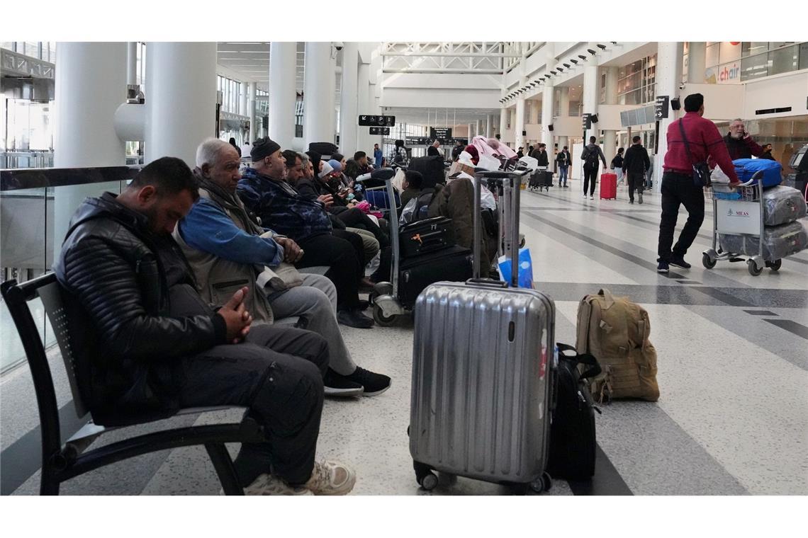 Nichts geht mehr im Abflugterminal des Internationalen Flughafens Rafik Hariri in Beirut.