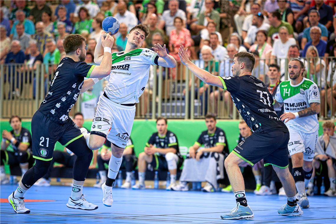 Nick Fröhlich// Handball, Aufstiegsrunde Männer HC Oppenweiler/Backnang vs HC Ei...