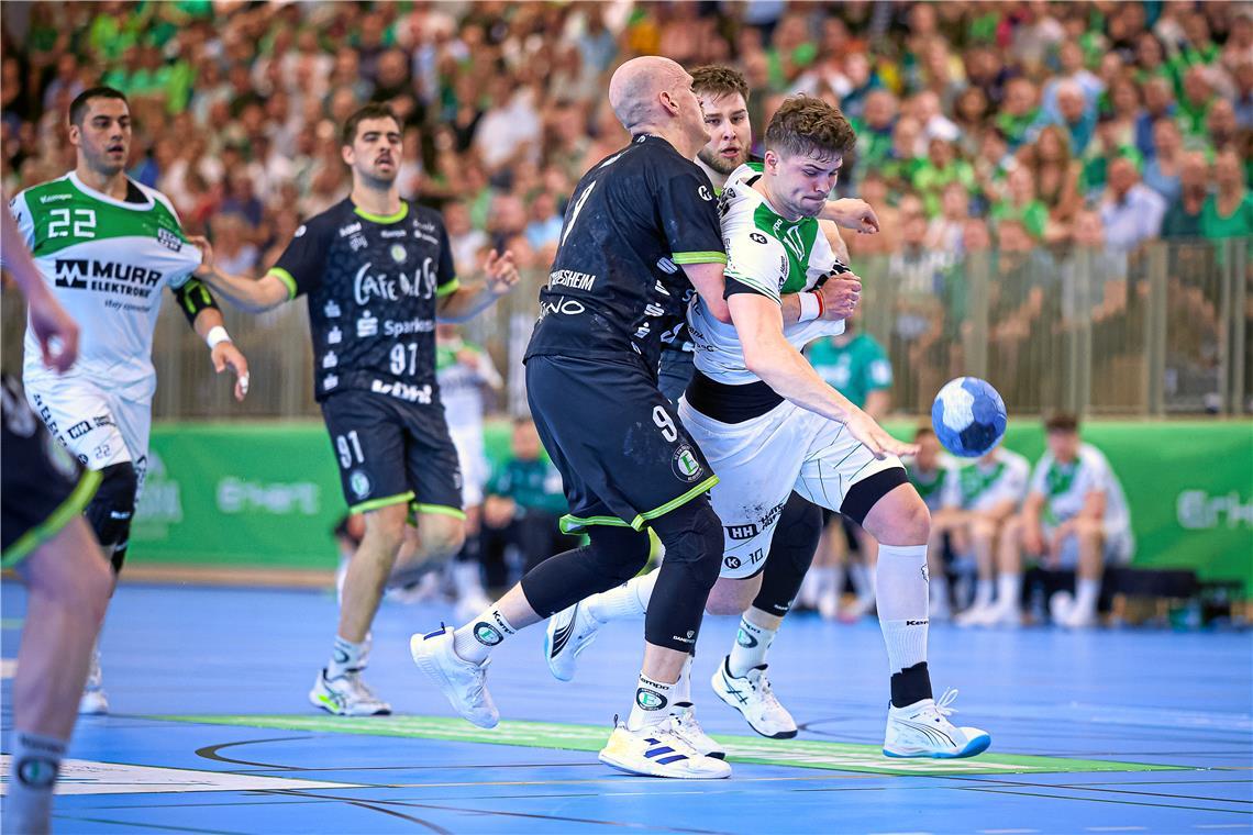 Nick Fröhlich// Handball, Aufstiegsrunde Männer HC Oppenweiler/Backnang vs HC Ei...
