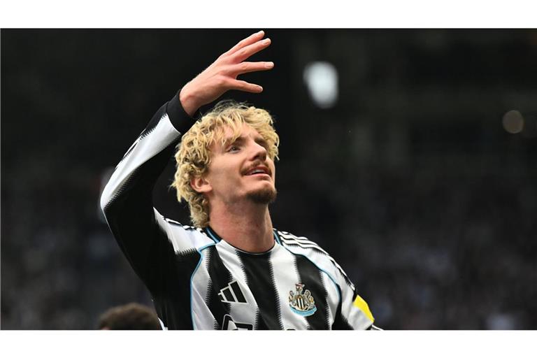 Nick Woltemade von Newcastle United jubelt über seinen Treffer (Archivfoto).