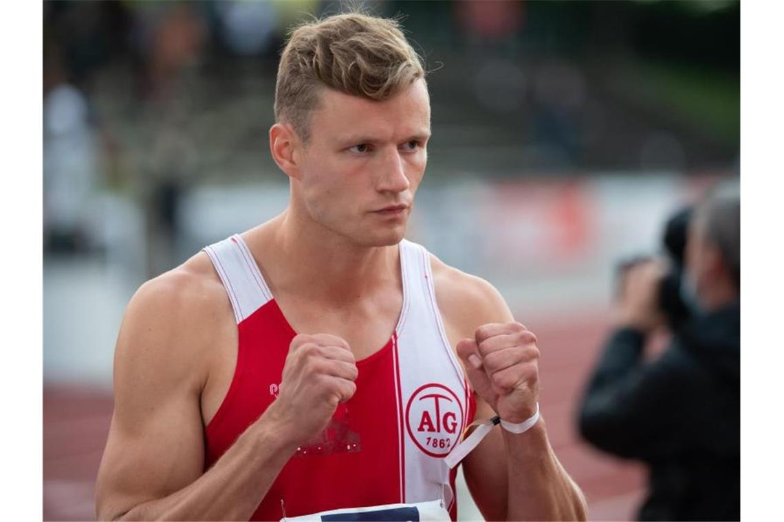 Nico Beckers liegt nach fünf Disziplinen mit 4060 Punkten in Führung. Foto: Sven Hoppe/dpa