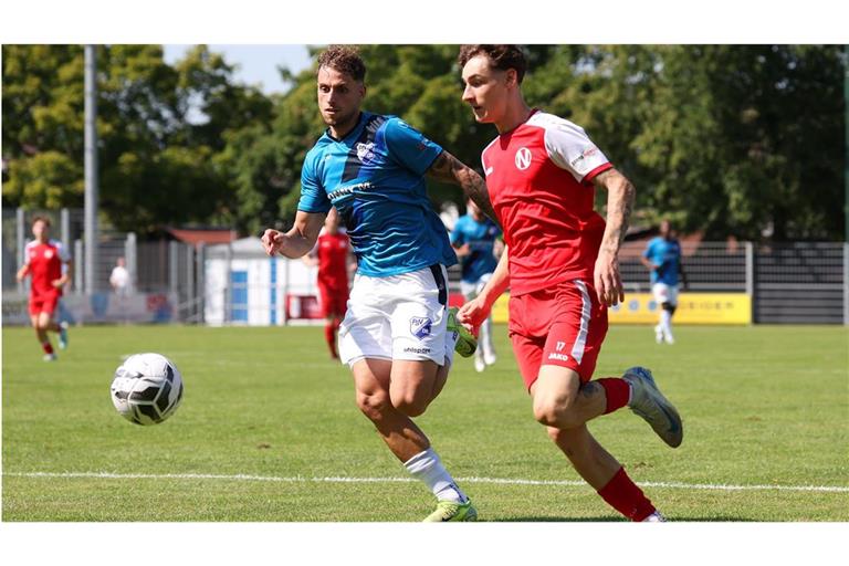 Nico Molinari  (re.) spielt aktuell bei seinem Heimatverein FC Normannia Gmünd.     


Foto: Pressefoto Baumann/Alexander Kep 