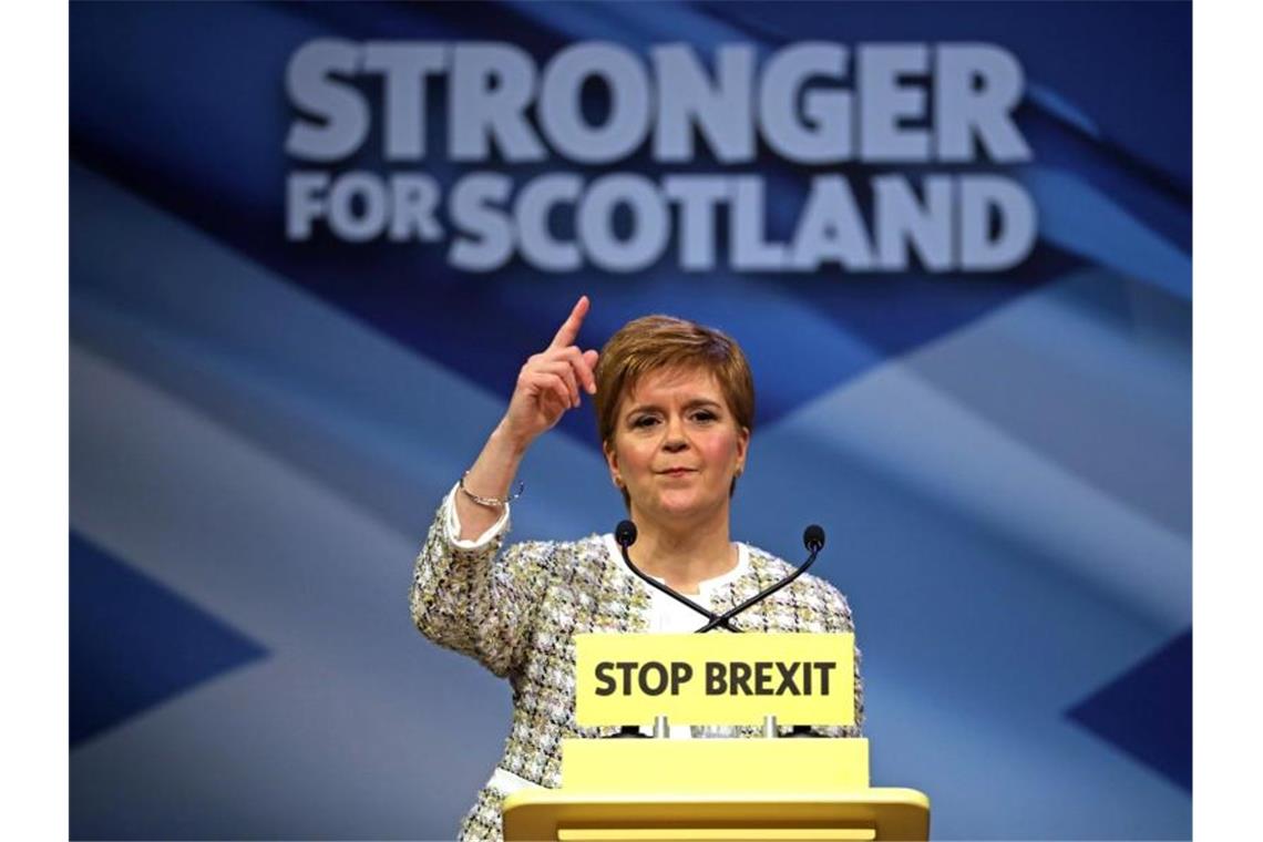 Nicola Sturgeon, Schottlands Premierministerin und SNP-Vorsitzende, Ende November in Glasgow. Foto: Jane Barlow/PA Wire/dpa