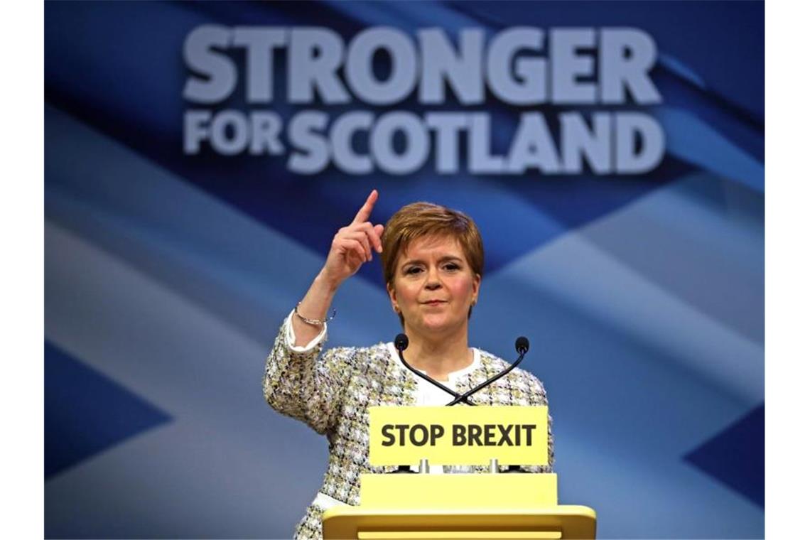 Schotten planen neues Unabhängigkeitsreferendum Nicola Sturgeon, Schottlands Premierministerin und SNP-Vorsitzende, Ende November in Glasgow. Foto: Jane Barlow/PA Wire/dpa