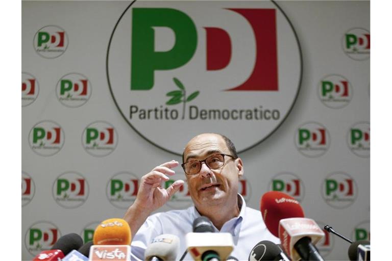 Nicola Zingaretti, Vorsitzender der Sozialdemokratischen Partei in Italien, bei einer Pressekonferenz in Rom. Foto: Cecilia Fabiano/LaPresse via ZUMA Press