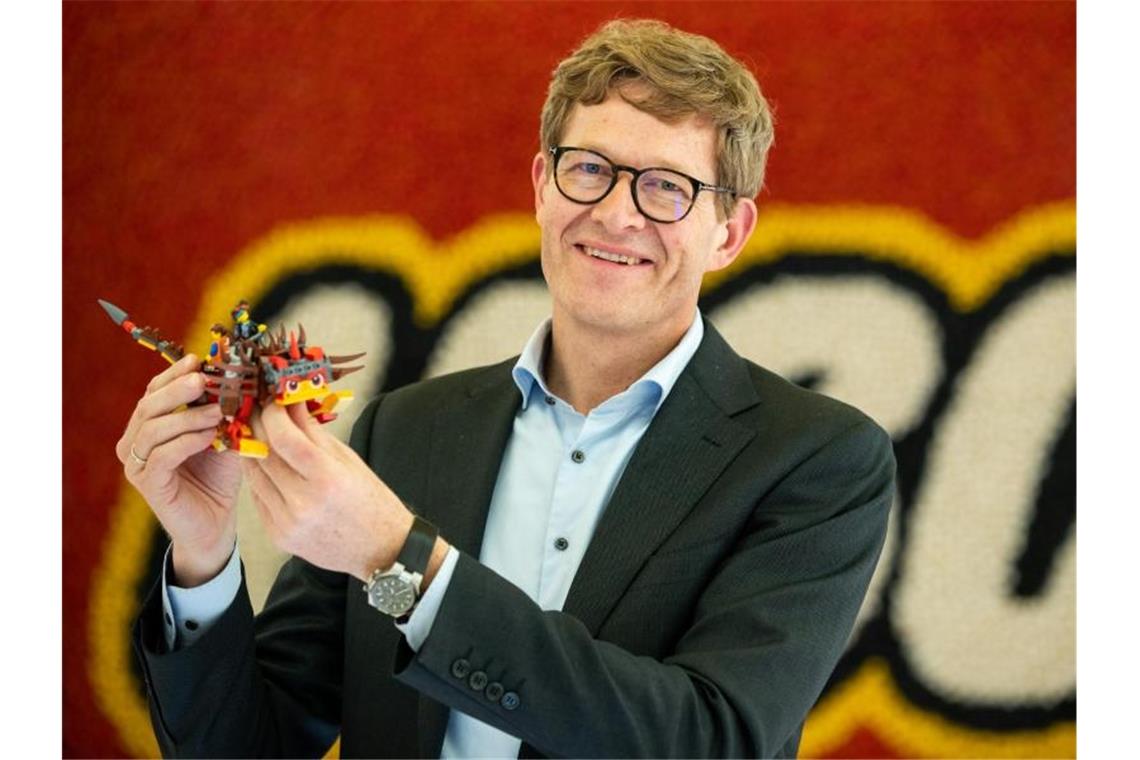 Niels B. Christiansen, Geschäftsführer des dänischen Spielzeugherstellers Lego, auf der Spielwarenmesse 2019. Foto: Daniel Karmann