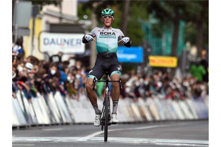 Nils Politt hat die dritte Etappe der Deutschland Tour gewonnen. Foto: Bernd Thissen/dpa