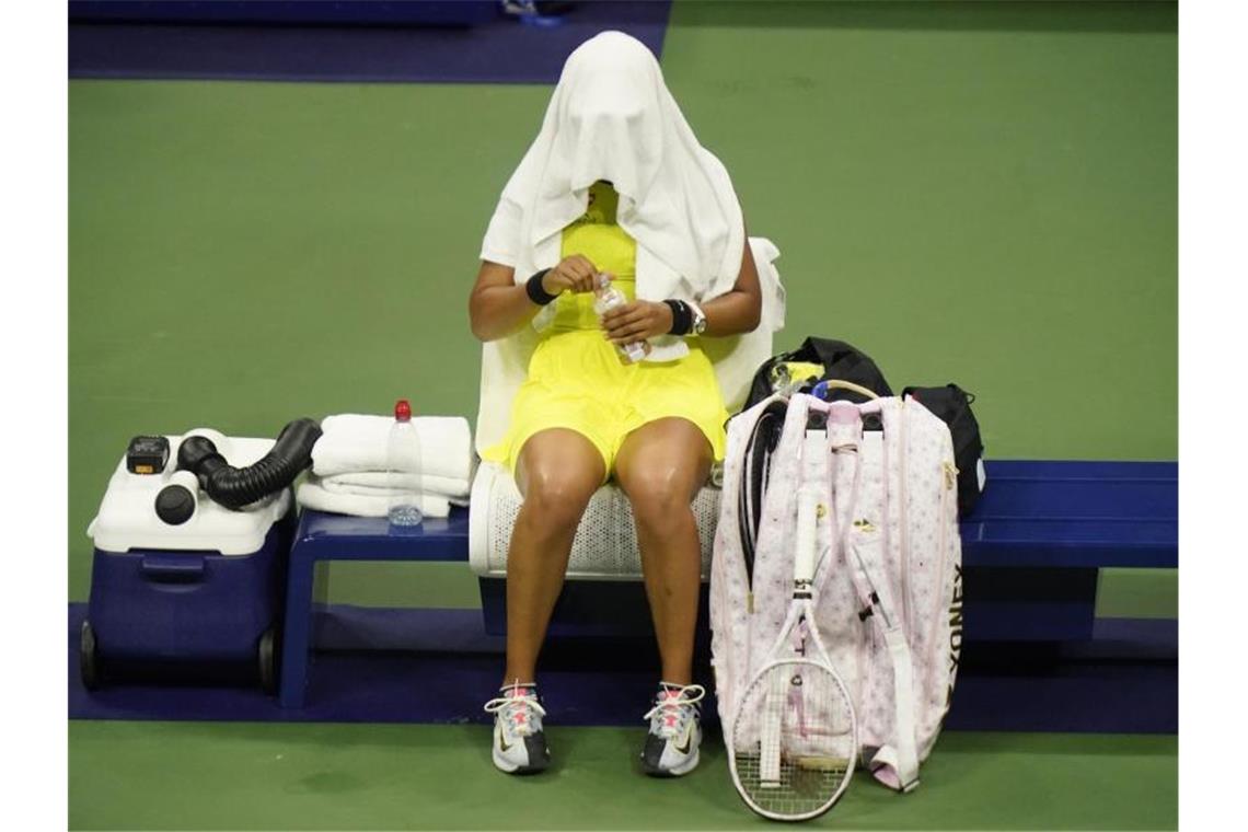 Nimmt sich nach ihrem US-Open-Aus eine Auszeit vom Tennis: Naomi Osaka. Foto: Frank Franklin II/AP/dpa