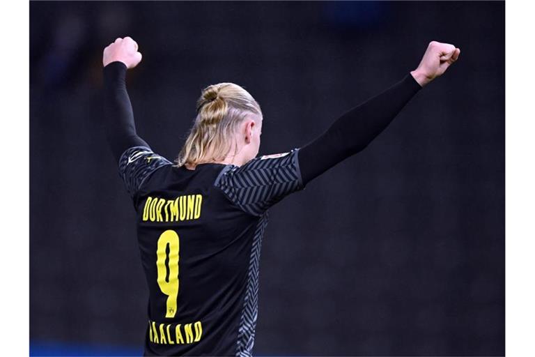 Noch steht Erling Haaland bei Borussia Dortmund unter Vertrag. Foto: Soeren Stache/dpa-Zentralbild/dpa