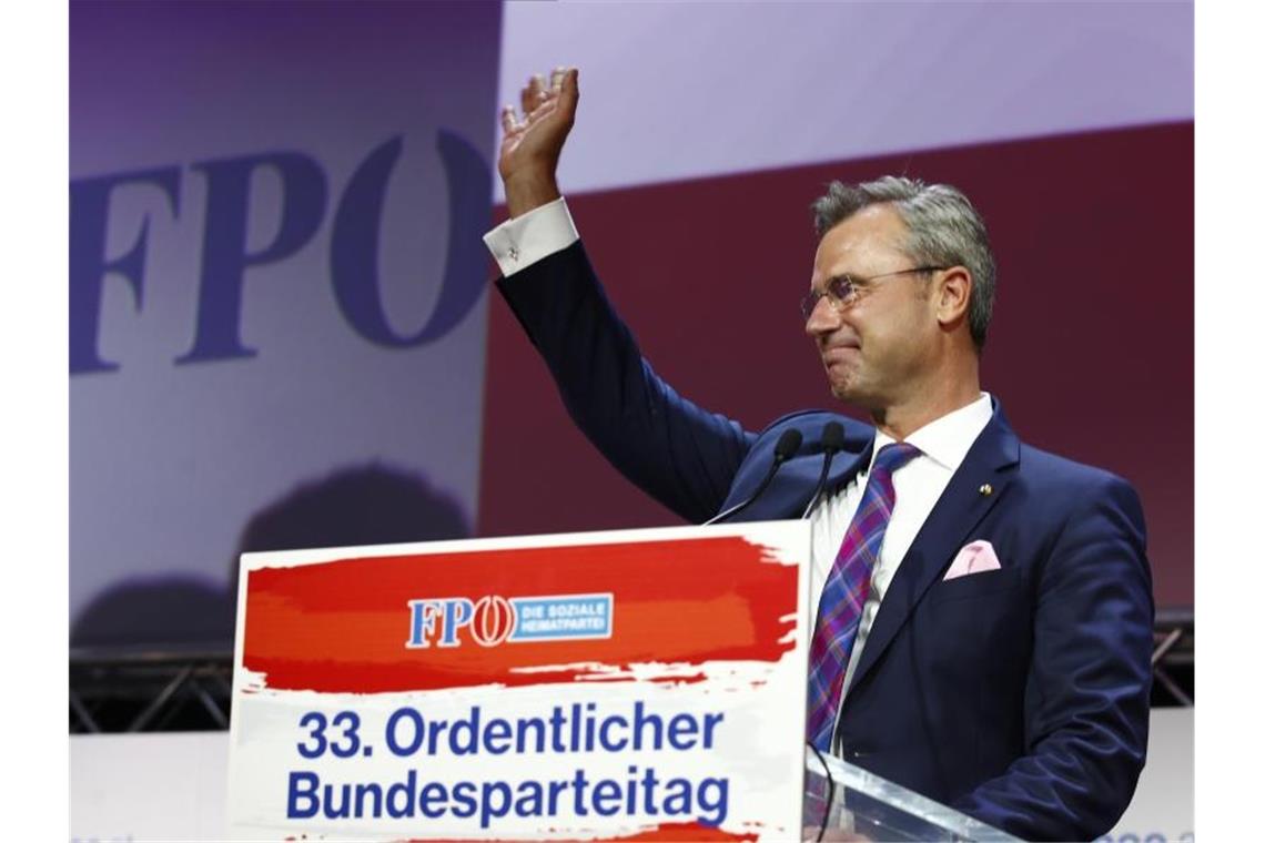 Norbert Hofer während des 33. ordentlichen Bundesparteitags der FPÖ in Graz. Foto: Erwin Scheriau/APA