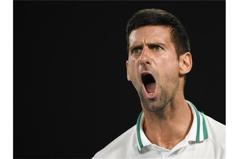 Novak Djokovic erreichte locker das Endspiel der Australian Open. Foto: Andy Brownbill/AP/dpa