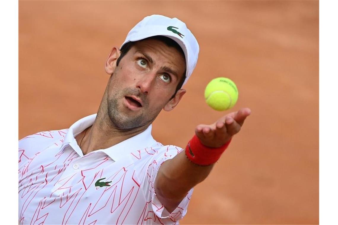 Novak Djokovic beim Tennis-Turnier in Rom im Finale