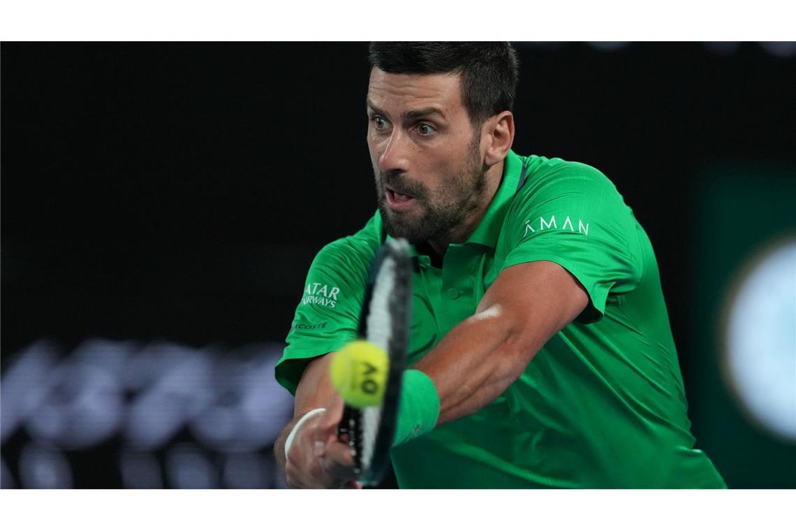Novak Djokovic lieferte sich mit Jannik Sinner einen tollen Fight über fünf Sätze.