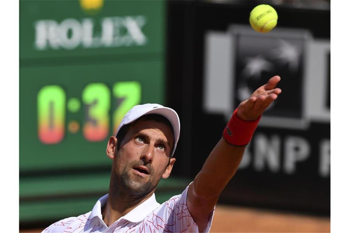 Koepfer in Rom im Viertelfinale gegen Djokovic Novak Djokovic steht in Rom im Viertelfinale. Foto: Alfredo Falcone/LaPresse/dpa