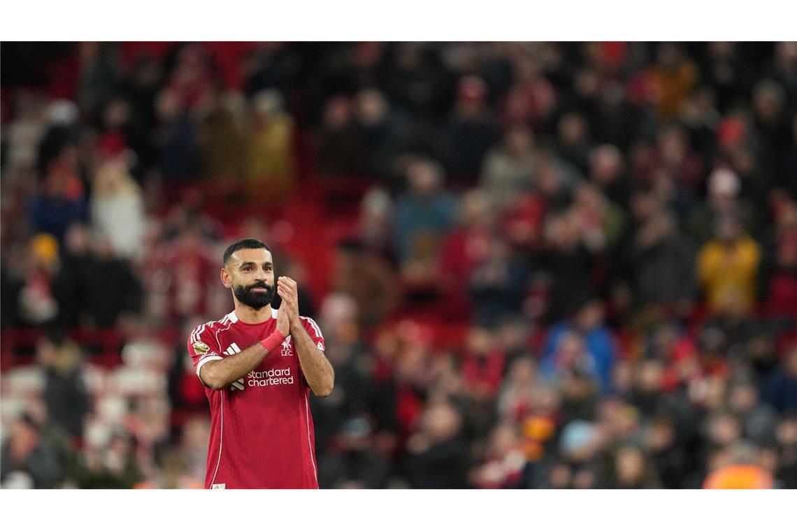 Nur ein Dankeschön - oder schon ein Abschied? Mo Salah nach dem Liverpooler Sieg