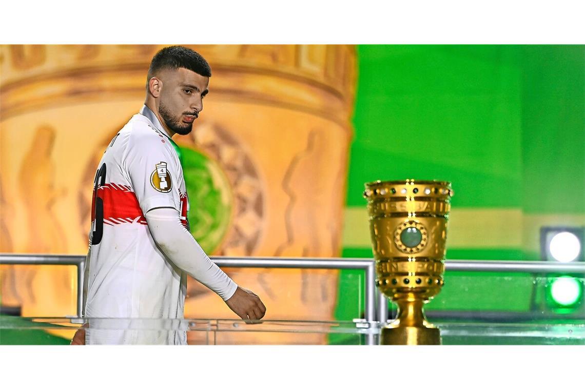 Nur gucken, nicht anfassen: Deniz Undav und der VfB Stuttgart verpassen die Titelverteidigung beim Pokalfinale in Berlin.