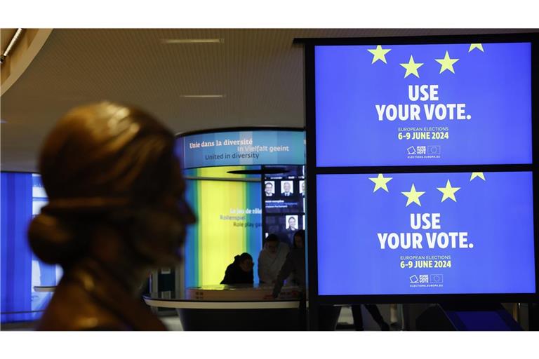 „Nutze Deine Stimme“ wirbt das EU-Parlament für die Wahl im Juni.