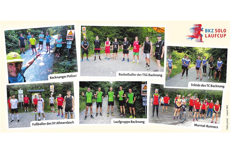 Ob Basketballer, Fußballer, Läufer, Polizisten oder Triathlonnachwuchs – sie alle sind auf der ausgeschilderten Strecke des BKZ-Solo-Laufcups im Backnanger Plattenwald aktiv.