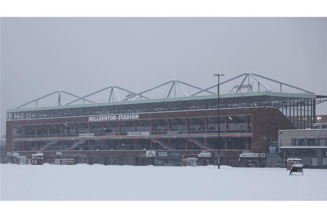 Ob hier am Samstag gespielt werden kann? Das Millerntorstadion des FC St. Pauli