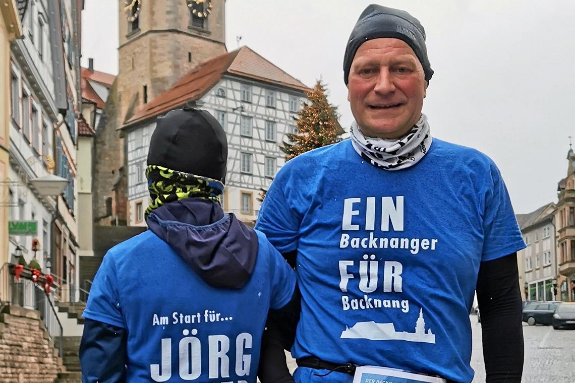 OB-Kandidat Jörg Bauer und ein Mitstreiter.
