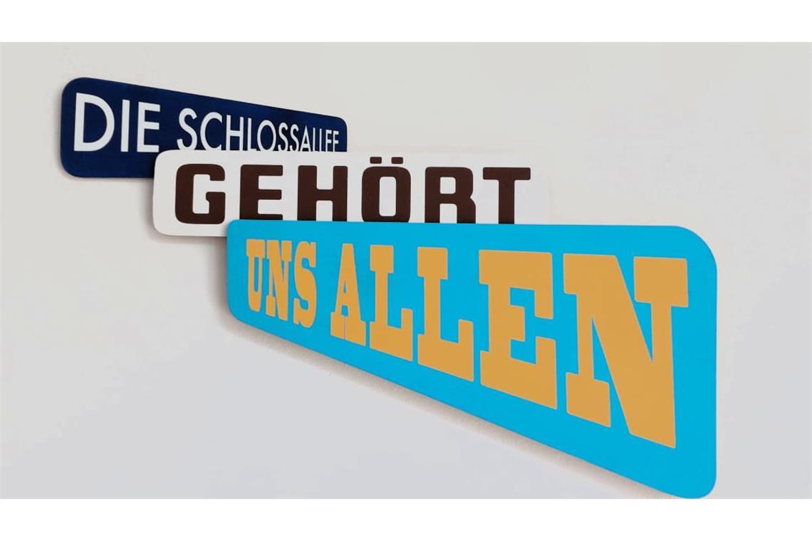 Objekt und Malerei zugleich: Die Werke von Lucia Dellefant - zum Art Alarm in Stuttgart zu sehen im Kunsthaus Frölich. Hier die Arbeit "Schlossallee" von 2026