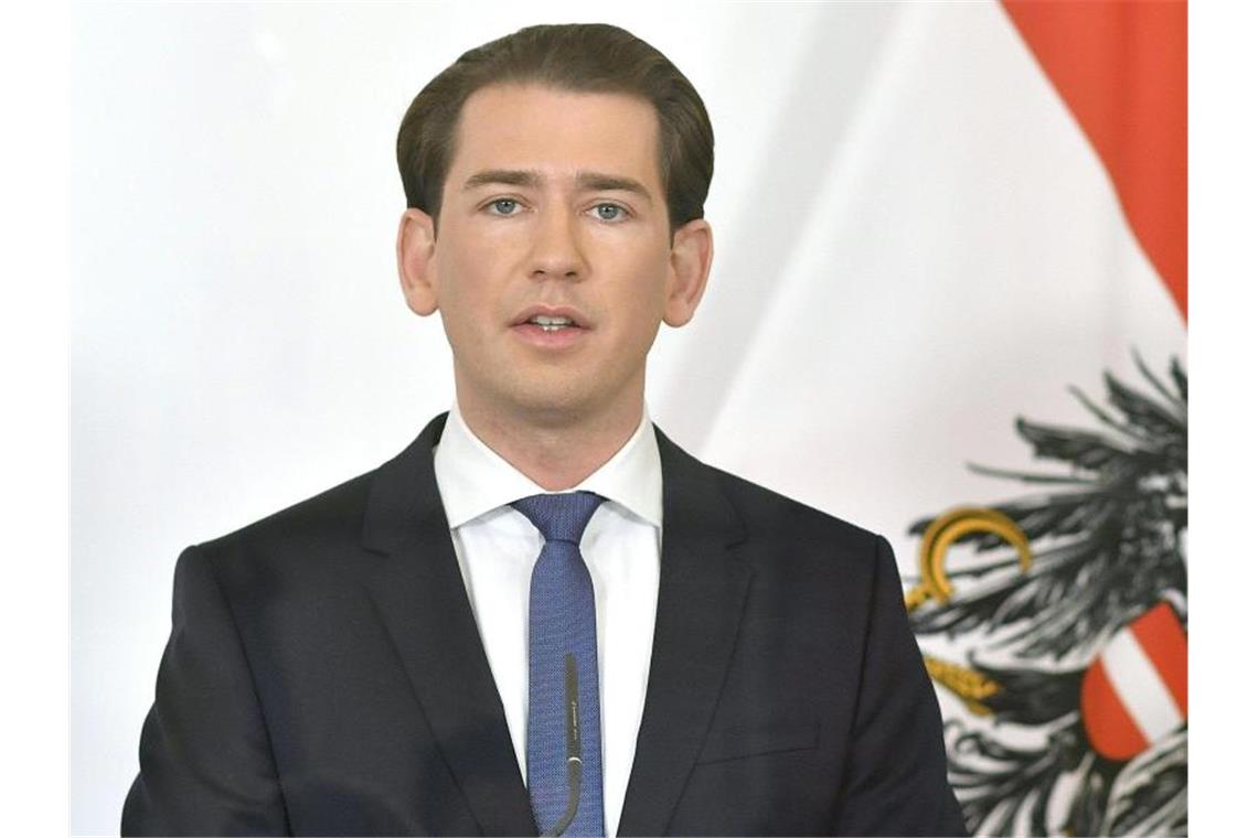 Österreichs Bundeskanzler Sebastian Kurz spricht während einer Pressekonferenz in Wien. Foto: Herbert Neubauer/APA/dpa