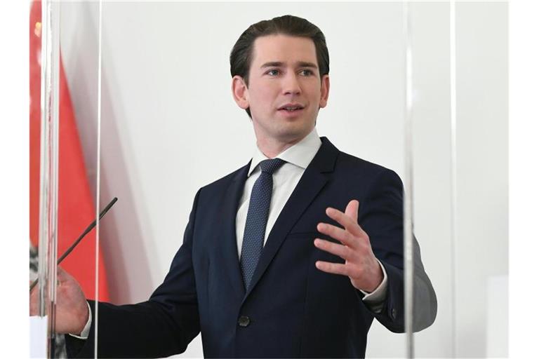Österreichs Kanzler Sebastian Kurz gibt grünes Licht für die Öffnung des Handels. Foto: Helmut Fohringer/APA/dpa