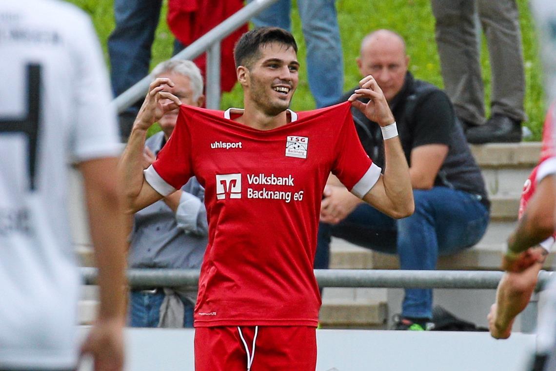 Offensivmann Mert Tasdelen ist guten Mutes, dass er bis zum Samstag fit wird und in der Partie in Villingen wieder ins Trikot der TSG Backnang schlüpfen kann. Foto: A. Becher