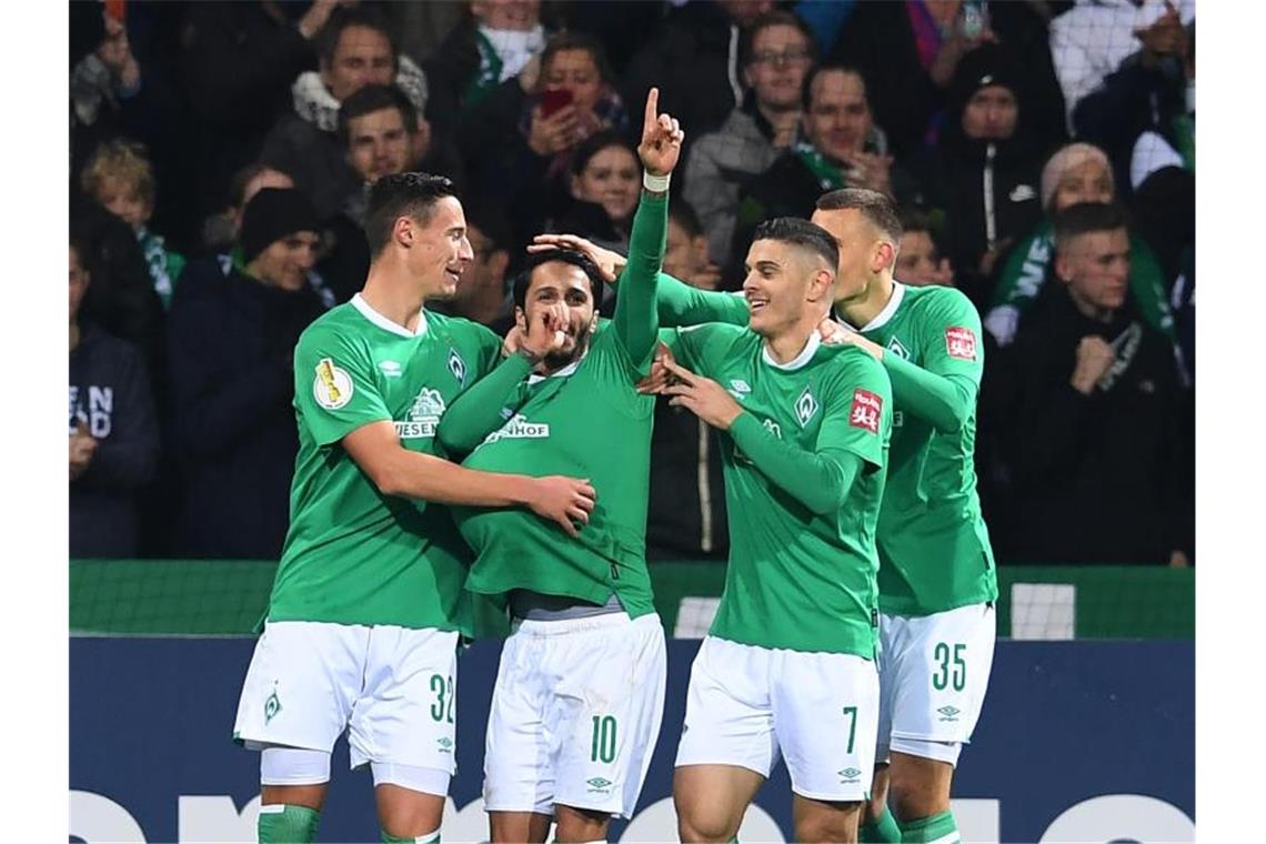 Ohne große Probleme konnte sich Werder Bremen gegen Zweitligist Heidenheim behaupten. Foto: Carmen Jaspersen/dpa