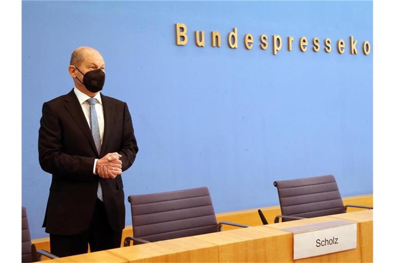 Olaf Scholz plant für 2022 eine Neuverschuldung von rund 81,5 Milliarden Euro. Foto: Wolfgang Kumm/dpa