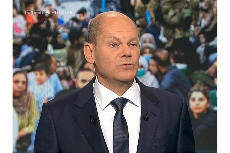 Olaf Scholz (SPD): „Ich bin dafür, dass wir unser Steuersystem etwas besser austarieren, indem Leute, die in meiner Einkommenskategorie oder da drüber liegen, etwas mehr zahlen (...).“. Foto: --/RTL/dpa
