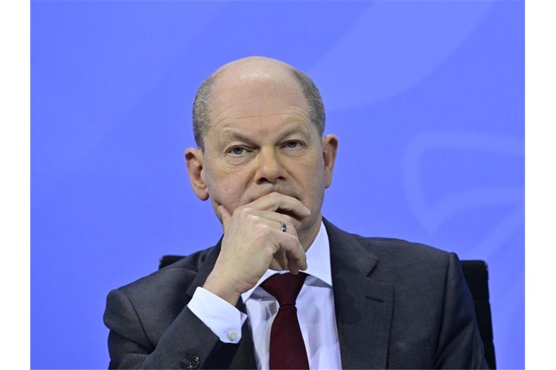 Olaf Scholz: Wer eine Möglichkeit hat, sich impfen zu lassen, sollte da nicht hingehen, sondern eher hinrennen.“. Foto: John Macdougall/AFP Pool/dpa