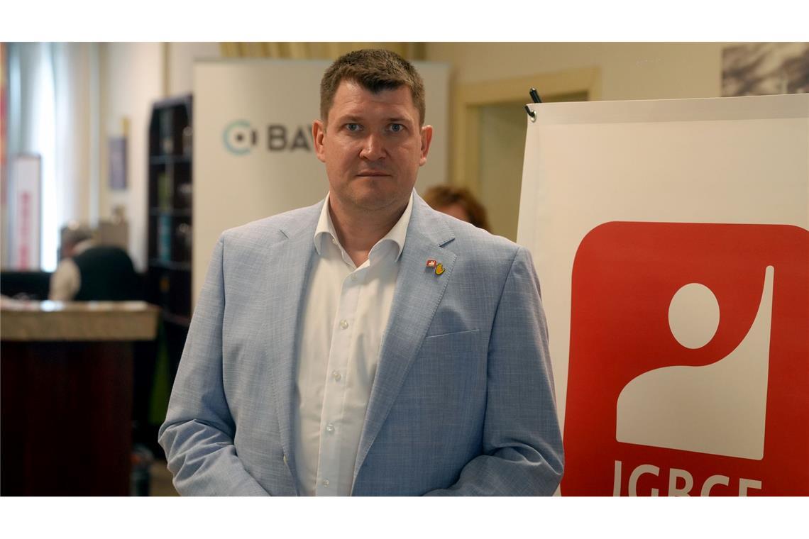 Oliver Heinrich, Verhandlungsführer der IG BCE, will Gehaltszuwächse und eine Jobsicherung für die Branche