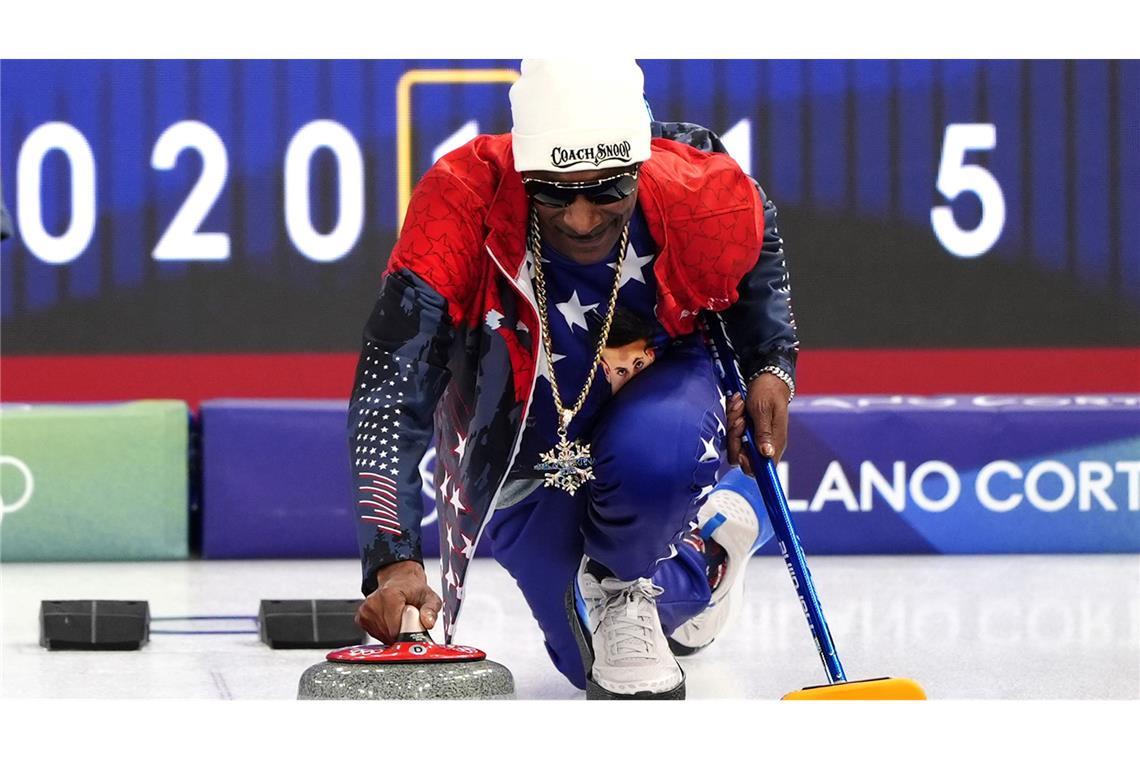 Olympia-Curling in Mailand: Snoop Dogg trainiert gemeinsam mit US-Team