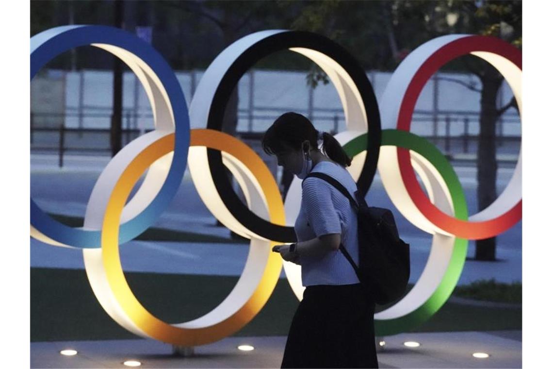 Olympia in Tokio findet 2021 statt - auch wenn die Corona-Pandemie nicht gestoppt sein wird. Foto: Eugene Hoshiko/AP/dpa