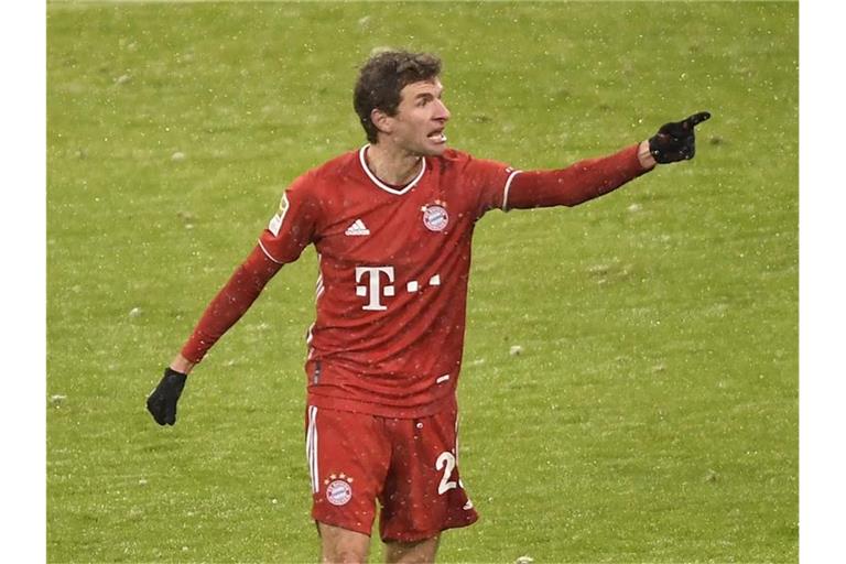 Olympia spielt in den Planungen von Bayern-Profi Thomas Müller keine Rolle. Foto: Lukas Barth-Tuttas/epa/Pool/dpa