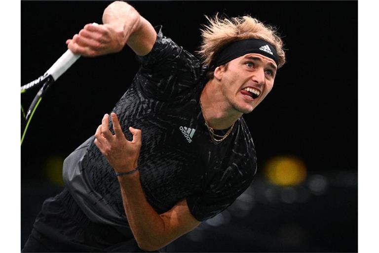 Olympiasieger Zverev trifft im ersten Gruppenspiel der ATP Finals auf den Italiener Matteo Berrettini. Foto: Christophe Archambault/AFP/dpa