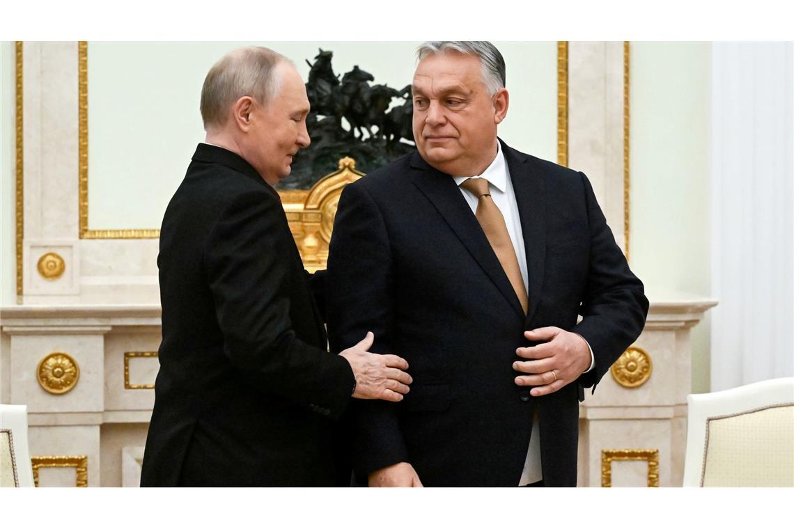 Orban unterhält trotz des russischen Angriffskriegs gegen die Ukraine gute Kontakte zu Kremlchef Wladimir Putin. (Archivbild)