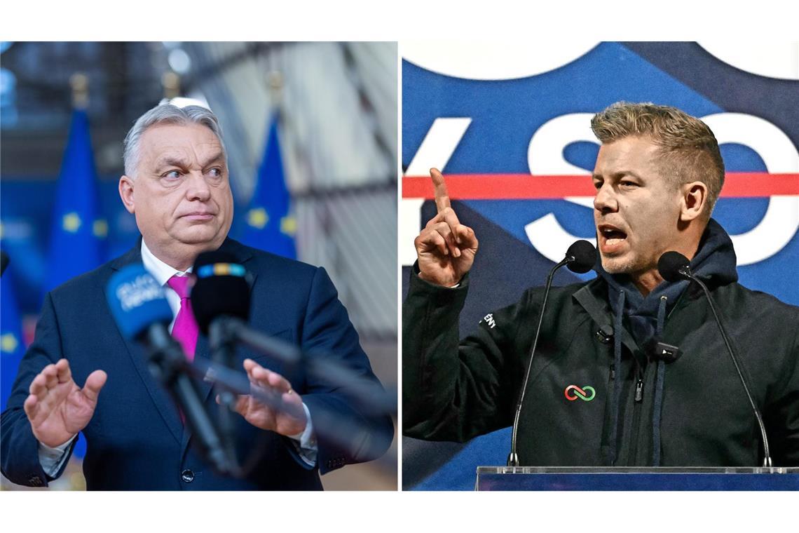 Orbans ehemaliger Gefolgsmann und heutiger Herausforderer Peter Magyar (re.) hat mit der bürgerlichen Tisza-Partei eine Oppositionskraft geschaffen, die Orbans Ära beenden könnte.